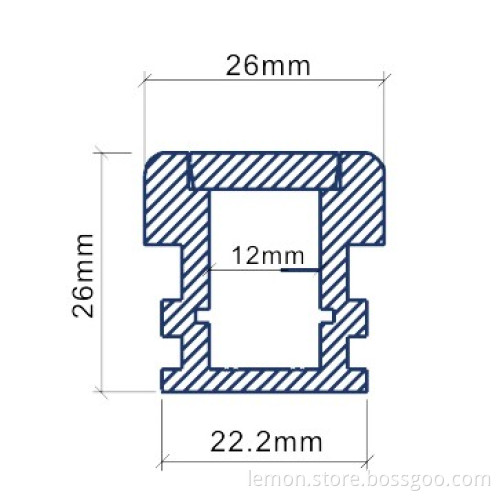 aluminum led profile for led strips with power coating,